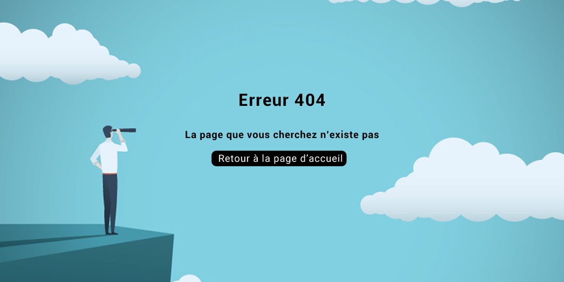 Erreur 404, la page que vous cherchez n'existe pas. Retour à la page d'accueil !